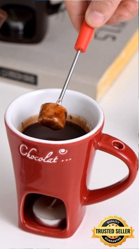 Ceramic chocolate melting mug - chocolate,