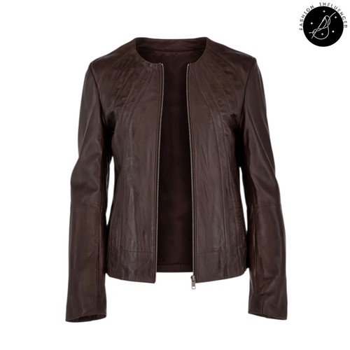Women genuine leather jacket - women's,